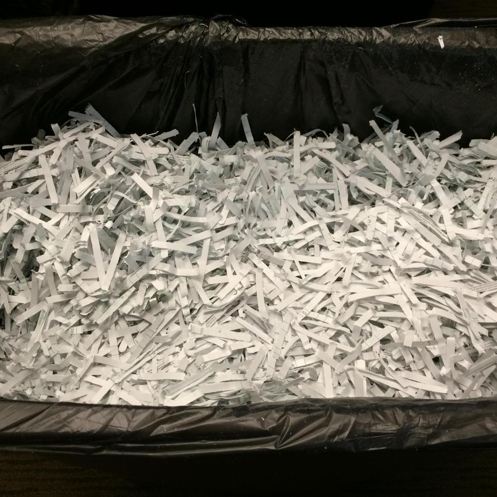 shredded paper 
